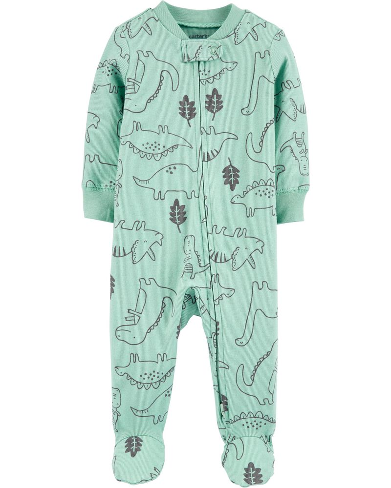 New Carter/'s Dinosaur Cotton Pajama PJs Footie Sleeper Baby Boy Gray many sizes